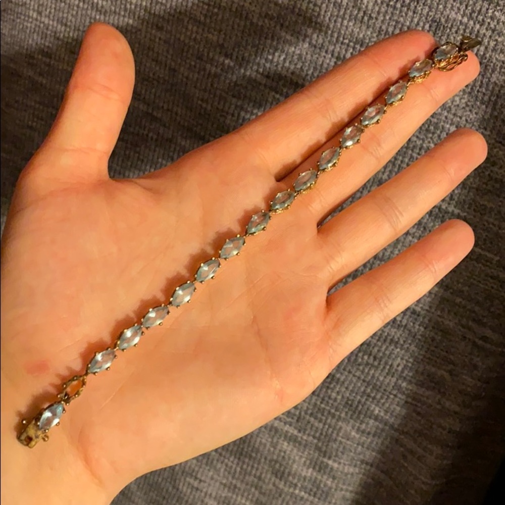 Blue stone and Gold Bracelet